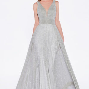 Platinum Sleeveless Bridesmaid Long Dress